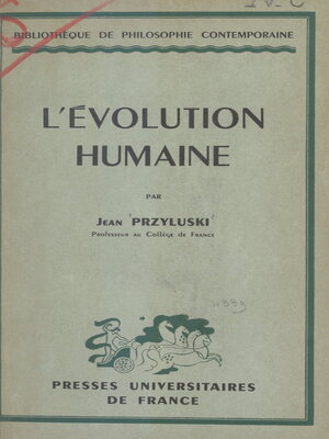 cover image of L'évolution humaine